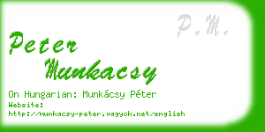 peter munkacsy business card