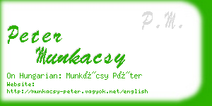 peter munkacsy business card
